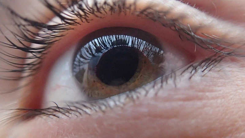 close-up of someone's eye